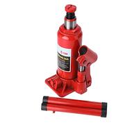 Lfhelper Hydraulischer Flaschen-Wagenheber 5T Hydraulikheber Stempelwagenheber Auto Jack für Autos Lastwagen Wohnwagen, Maximale Höhe 34 cm, Rot