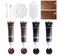 LHOEST Leder Reparatur Set Schwarz Braun Flüssigleder Reparatur Set Lederreparaturset Autositze Kunstleder Reparaturset Sofa Lederreparatur Creme Schuhe Lederfarbe Risse Leather Repair Kit