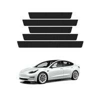 Lhuayeu 5 Stück Auto Einstiegsleisten Schutz für Skoda Roomster, Carbon-Faser-StoßStangen Anti-Scratch Abrieb