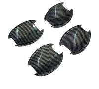 LIANGYIMEI Für Hyundai Für Tucson IX35 2009-2014 Carbon Faser Schwarz Chrom Auto Türgriff Abdeckung Schüssel Aufkleber Styling Auto Zubehör(Carbon bowl)