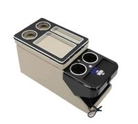 LIANGYIMEI Reihe Vorn Geländerbox Armlehnenbox Zentral Zubehör FÜR VW FÜR Caravelle FÜR M&ultivan T5 T6 T7 2000-2023 (Color : D beige - Wireless)