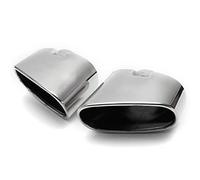 LIANYG Auspuffblende Paar Chrom-Auspuff-Dual-Tail-Rohrschalldämpfer-TIPP Edelstahl for BMW X5 E70 2008 2009 2010 2011 2012 2013 Auto Zubehör 446 (Color : Pair)