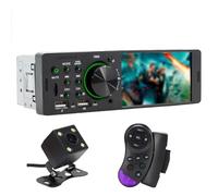 LICAEVEY Bluetooth-Autoradio, Single-Din-Autoradio mit 4-Zoll-Bildschirm, Kabellose Android Auto 1080P-Rückfahrkamera, Lenkradsteuerung für Sicheres Fahren und Navigation