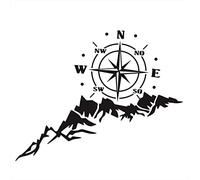LICHENGTAI Autoaufkleber Kompass Grafikaufkleber Offroad Windrose Sticker Folie für Auto Motorrad Wohnwagen Wohnmobil Anhänger Aufkleber Selbstklebend Kfz Zubehör