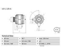 Lichtmaschine BOSCH 0986041890