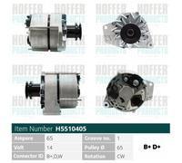 Lichtmaschine Generator Lima HOFFER H5510405 für VW GOLF 2 19E 1G1 JETTA 1G2 165
