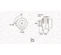 Lichtmaschine, Generator MAGNETI MARELLI 063731627010