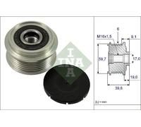 INA Generatorfreilauf Riemenscheibe Lichtmaschine 1204424 8971891133 6204889 für OPEL Corsa D Schrägheck (S07) ZAFIRA B (A05) Corsa C Schrägheck (X01) Meriva A (X03) Astra H Caravan (A04) Astra G CC