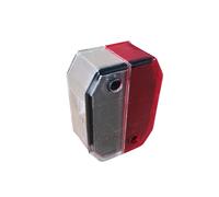 Lichtscheibe Aspöck Flexipoint 1 rot/weiss - Ersatzglas neu - 18-8165-037