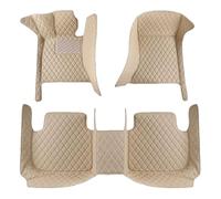 LICOME Auto Fußmatten Set für Porsche 911 (996) 1998 1999 2000-2004 LHD, Leder Autoteppich Allwetter wasserdichte rutschfeste Anpassen Auto Fussmatten Set, Auto Bodenmatte Schützen,E Beige