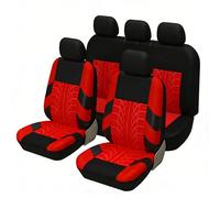 LICOME Autositzbezüge für Mitsubishi Space Star 2.Gen 2.Gen 1998-2023 2024, Komplettset für Vordersitze Rücksitze, Atmungsaktive rutschfeste Sitzbezüge, Innenraum Autositze Schutz,E Red
