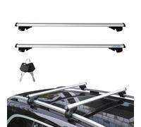 LIEKUMM Dachträger Universal 135cm, 2er-Pack Dachträger Geschlossene Reling, bis 120 cm Breit Nutzbar Aluminium Relingträger für offene Dachrelinge, Vormontiert, Inklusive Schloss