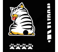 Liery Auto Aufkleber, Katze Moving Tail Paws Auto Aufkleber 3D Kreative Cartoon Auto Heckscheibe Fahrzeug Scheibenwischer Aufkleber Styling Dekoration Aufkleber