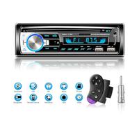 Lifelf Autoradio mit Bluetooth Freisprecheinrichtung, 65W*4 Bluetooth Autoradio 1 Din mit Lenkrad-Fernbedienung, FM/MP3-Player/2*USB/TF/AUX Audio/Antenna Adapter (Keine CD)