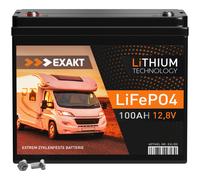 EXAKT LiFePO4 100Ah 12V Lithium Batterie