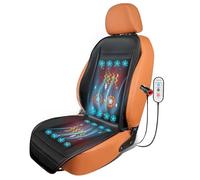 LifeUp 3-in-1 Winter- und kühlendes Autositzkissen mit Massage, Sommer, belüftet, kühlender Sitzbezug für Auto-Vordersitz, 12 V Leder, atmungsaktives Netzgewebe, 16 Ventilatoren, Sitzkühler, 1 Stück