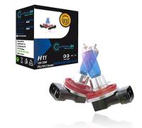 LIGHTWORLD24 Halogen Auto Lampen H11 12V 55W PGJ9-2 6000K Kalt Weiß Xenon Optik Ultra White Look Birnen Lampe Abblendlicht Nebelscheinwerfer Fernlicht Kurvenlicht Zulassung E-Prüfzeichen