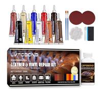 LIKFCBOND Lederreparatur Creme, Kunstleder Reparaturset, 10 Farben Leder Reparatur Set für Ledersofa, Autositze, Möbel, Mäntel, Lederjacke, Lederpflege (10 Farbe)