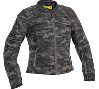 Lindstrands Fryken Camo Damen Motorrad Textiljacke, schwarz/grau, Größe 38