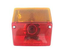 Linke Rückleuchte mit Blinker, Kennzeichenleuchte, Bajonett und Glühbirnen im Set für Trailer, Wohnwagen, Anhänger, LKW