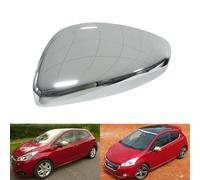 Links Chrom Spiegelkappen Abdeckunge passend für Peugeot 208 I CA, CC, 2012-2019