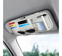 Linkstyle Auto Sun Visor Organizer, Leder Sonnenblende Organizer, Brillenhalter für Auto, Aufbewahrungstasche für Karten Lizenz Stift Brillen