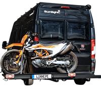 Linnepe SlidePort Lastenträger für Fiat Ducato ab 07/2006 für 1 Roller oder 1 Motorrad Black Edition kurzer Überhang 1000 mm schwarz schwarz Kurzer Überhang 1000 mm