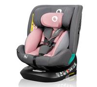 Lionelo Kinderautositz Bastiaan One i-Size, Grau, Pink, Kunststoff, 60x81x44.5 cm, ECE R 129 i-Size, Isofix-Befestigung, Gurtlängenverstellung, höhenverstellbare Kopfstütze, integriertes Gurtsystem, o