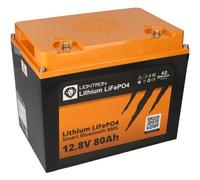 LIONTRON LiFePO4 Akku 12,8V 80Ah LX Smart BMS mit Bluetooth mit 0% MwSt nach §12 Abs. 3 UstG
