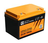 LIONTRON LiFePO4 Akku Smart BMS 25,6V, 100Ah - Vollwertiger Ersatz für 24 Volt Blei-Akkus