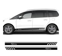LIOUFTT 2-teilige Vinyl-Aufkleber für Autotür, lange Seitenstreifen, passend für Ford Galaxy MK1 MK2 Mk3 MK4, Auto-Tuning-Zubehör