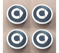 LIPPSY Nabendeckel 4 STÜCKE 59mm für Smart 451 453 Car Rad Center Hub Cap Auto Styling Felgen Abdeckung Badge Emblem Aufkleber Radnabenkappen