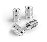 LIPPSYYDS Ventilkappen Auto für VW T-Cross 2018-2024 2025, Autoreifenventilkappen VentilmüNdel Reifenventil-Lufteinlasskappenabdeckung Ventil Stem Abdeckung,normal-Silver