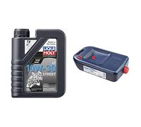 LIQUI MOLY 1688 Motorbike 4T 10W-30 Street 4 l & P000430 Moly Ölwechsel-Kanister 7055 Ölwechsel-Kanister