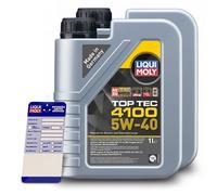 Liqui Moly 2x 1 L Top Tec 4100 5W-40 + Ölwechsel-Anhänger [Hersteller-Nr. 3700]