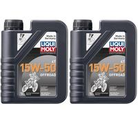Liqui Moly 3057 Motorbike 4T 15W-50 Offroad Motorrad Motoröl 2x 1l = 2 Liter
