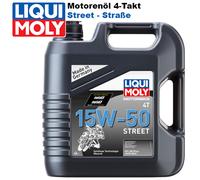 2x Liqui Moly Motorbike 4T 15W-50 Street Motorrad Motoröl API SL JASO MA2 4L