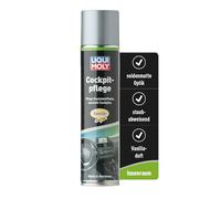 LIQUI MOLY Cockpitspray Cockpitpflege Vanille, Art.-Nr. 1598 I 300 ml Auto Innenraum-Pflege & Reinigung für Kunststoffteile I Regenerierend, auffrischend & antistatisch I Seidenmatte Dashboard Pflege