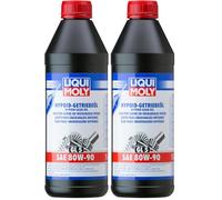 LIQUI MOLY Hypoid-Getriebeöl (GL5) SAE 80W-90 | 1 L | Getriebeöl | Hydrauliköl | Art.-Nr.: 4406, farblos (Packung mit 2)