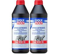 LIQUI MOLY Hypoid-Getriebeöl (GL5) SAE 85W-90 | 1 L | Getriebeöl | Hydrauliköl | Art.-Nr.: 1035, farblos (Packung mit 2)