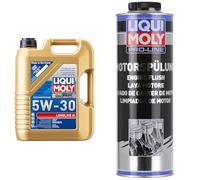 LIQUI MOLY Longlife III 5W-30 | 5 L | Synthesetechnologie Motoröl | Art.-Nr.: 20647 & Pro-Line Motorspülung | 1 L | Öladditiv | Art.-Nr.: 2425