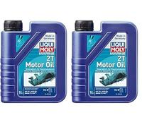 LIQUI MOLY Marine 2T Motor Oil | 1 L | Boot 2-Takt-Öl | Art.-Nr.: 25019, farblos (Packung mit 2)
