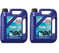LIQUI MOLY Marine 4T Motor Oil 15W-40 | 5 L | Boot mineralisches Motoröl | Art.-Nr.: 25016, farblos (Packung mit 2)