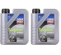 LIQUI MOLY Motorbike 2T Basic Scooter | 1 L | Motorrad 2-Takt-Öl | Art.-Nr.: 1619, farblos (Packung mit 2)