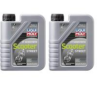 LIQUI MOLY Motorbike 2T Semisynth Scooter | 1 L | Motorrad 2-Takt-Öl | Art.-Nr.: 1621, farblos (Packung mit 2)