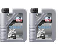 LIQUI MOLY Motorbike 2T Street | 1 L | Motorrad 2-Takt-Öl | Art.-Nr.: 1504, farblos (Packung mit 2)