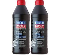 LIQUI MOLY Motorbike Fork Oil 10W medium | 1 L | Motorrad Gabelöl | Art.-Nr.: 2715 (Packung mit 2)