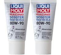 LIQUI MOLY Motorbike Gear Oil (GL4) 80W-90 Scooter | 150 ml | Motorrad Getriebeöl | Art.-Nr.: 1680, Silber (Packung mit 2)