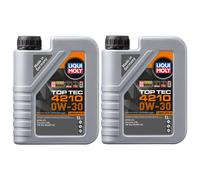 LIQUI MOLY Top Tec 0W-30 2L Motoröl für ACEA C3 VW 504 00/507 00 Porsche C30