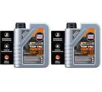 LIQUI MOLY Top Tec 4200 5W-30 New Generation | 1 L | Synthesetechnologie Motoröl | Art.-Nr.: 3706, farblos (Packung mit 2)